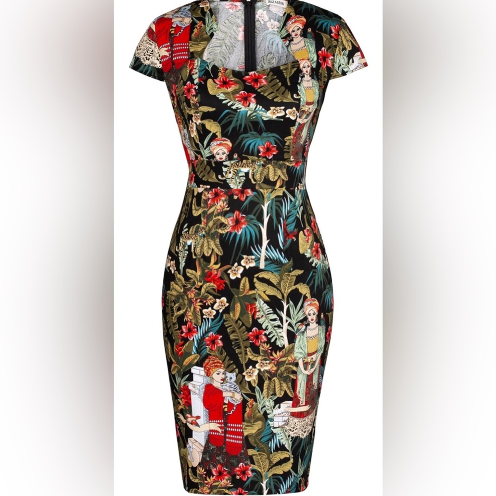 NWT Womens 50s 60s Vintage Pencil Dress Bodycon - Picture 1 of 8